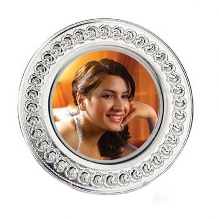 Sublimasyon 20 cm Gümüş Metal Tabak