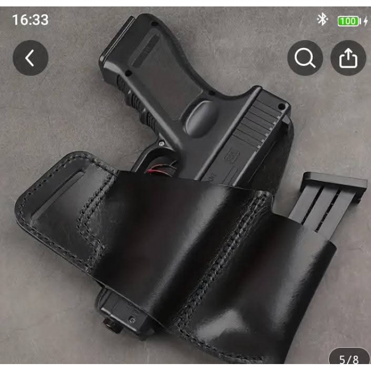 Deri şarjörlü Tabanca kılıfı